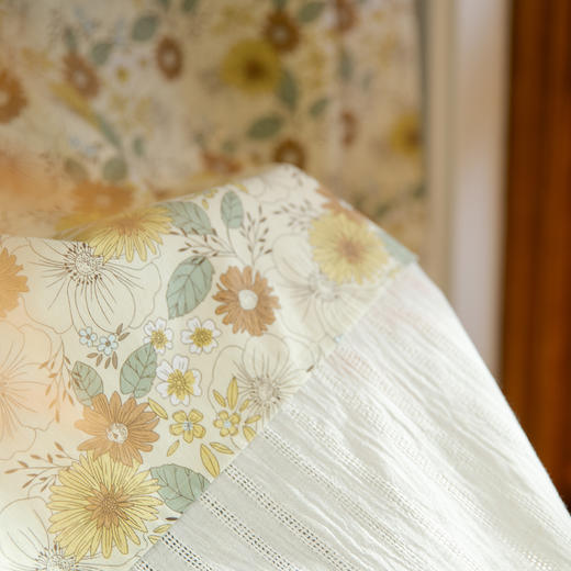 帘子菊花系列碎花门帘隔断帘遮挡帘新款高档高级厨房卧室房间 商品图2