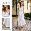 OLrain欧芮儿夏季2025新款白色法式吊带刺绣度假风收腰显瘦连衣裙 商品缩略图1