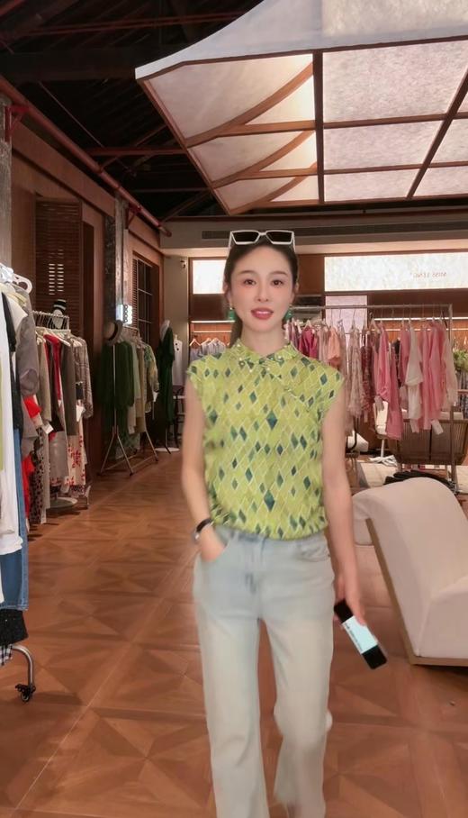 PIANAI冷小姐#  灰绿牛仔裤 商品图1