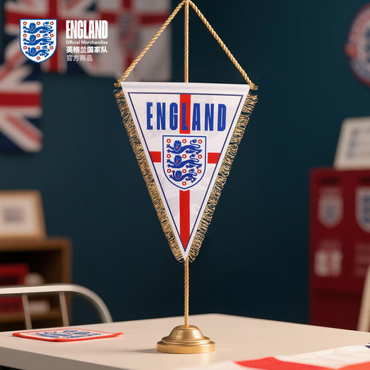 【官方正版】英格兰国 家队 | 三角队旗双面队徽款球迷周边 商品图2