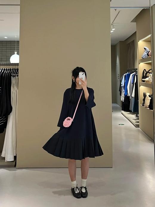 【高品质私服】【CS拼接百褶针织T恤连衣裙】织纹赋予肌肤云朵般的亲肤触感G1217-CC【无标出货 介意慎拍】 商品图4