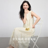 【专属特价】熙世界度假风天丝绣花连衣裙女2025夏新款莱赛尔圆领无袖背心裙子 商品缩略图1