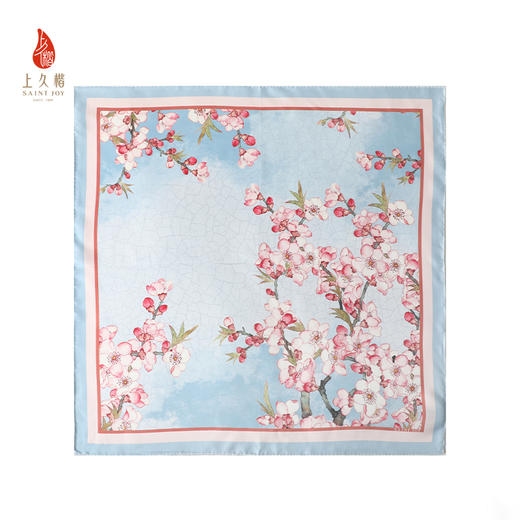 SAINTJOY/上久楷礼盒  釉波桃夭 真丝方巾FJS24051-1  釉波碧落 真丝领带PZS24A01 商品图11