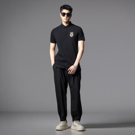 PINLI品立2025夏季新款商务休闲短袖POLO衫男士潮牌修身翻领上衣BG252112084 商品图4