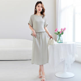 真丝混纺弹力绉亲肤桑蚕丝休闲套装SM-72599912