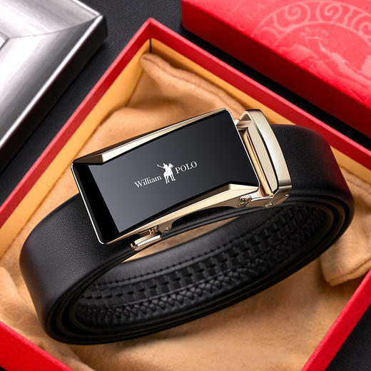 【父亲节好物】保罗皮带男士软商务百搭合金腰带皮带男自动扣。ry 商品图3