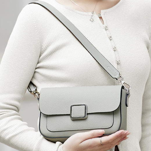 【预售3天】2025新款荔枝纹高级感大气女士单肩包斜挎包SC1770 商品图0