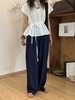 高端系列🔥【天丝亚麻阔腿裤】45.9%莱赛尔+4.3%亚麻材质，触感柔软吸湿透气，上身丝滑自带凉感；西装裤腰头+压褶腰前侧+阔腿裤版型，遮肉显瘦，百搭实穿率高 商品缩略图3