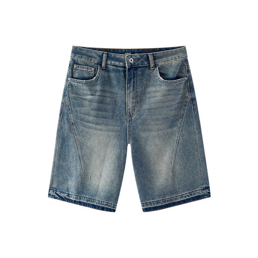 森马牛仔裤女遮胯显瘦宽松复古潮夏季2025新款凉感百慕大短裤时尚 商品图4