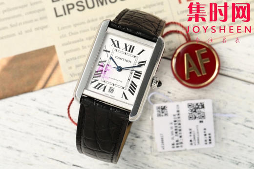 卡地亚Tank AF坦克系列 大号 男士机械腕表
【表壳】表盘尺寸：大号40.85mm*31mm 商品图0