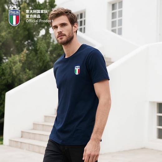 【官方正版】意大利国家队 | 深蓝色简约T恤内搭基础款短袖夏季运动休闲 商品图2