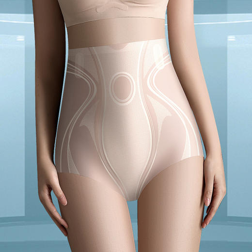 【塑造黄金腰臀比❗科技液态冰肌裤】人体工学设计“穿出小蛮腰”采用整件10A整件防螨yijun，二合一防走光悬浮液态，无痕高弹收腹提臀塑形高腰内裤女L 商品图5