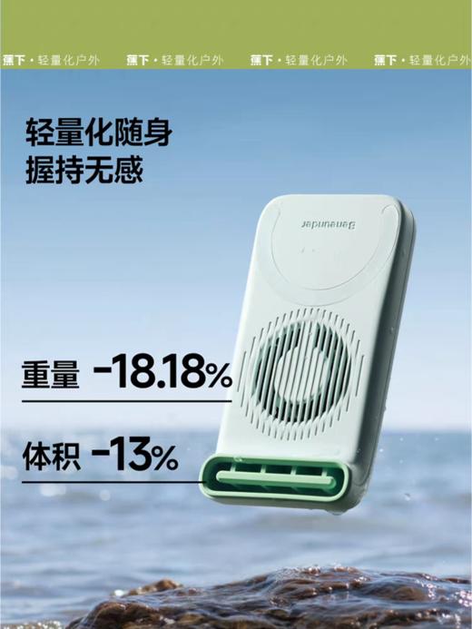 蕉下磁吸手持卡片风扇EE534 云影白 商品图2