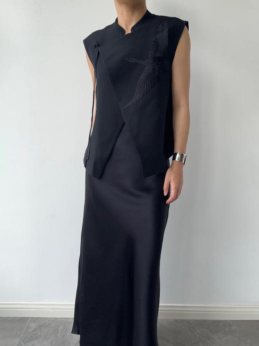 丝所｜24H032A 重磅真丝苍穹黑晚礼长裙［ 黑 ] 商品图4