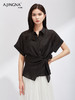 【解构主义】阿菁娜进口醋酸天丝设计感小衫F30X202053 商品缩略图1
