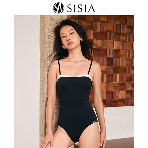 sisia2025新款泳衣女夏高级感海边度假性感泡温泉连体泳衣SWA24-04A 商品图0
