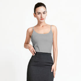 LIZZY 简约精梳棉修身百搭吊带打底背心7637