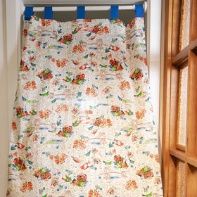 帘子鸳鸯水墨系列碎花门帘隔断帘遮挡帘新款高档高级厨房卧室房间