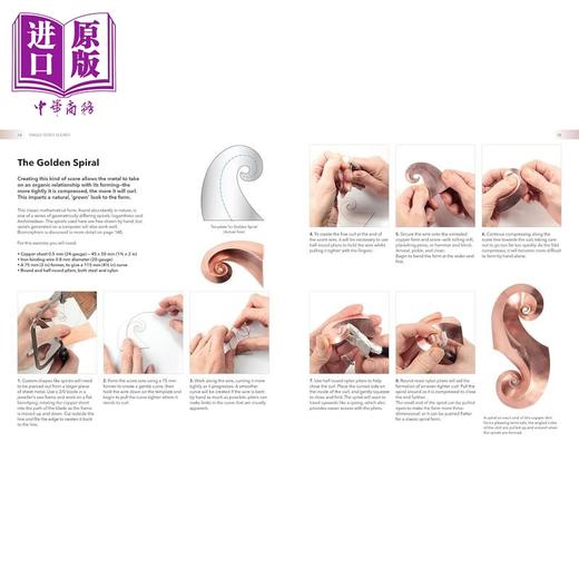 【中商原版】New Jewellery Techniques 进口艺术 新珠宝技术：金属制品和银器的弯曲刻痕和折叠 商品图9