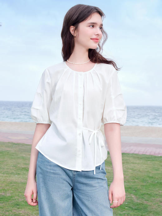 【百图lulu定制】【轻氧衬衫】 轻氧系 设计感 五分袖衬衫 莱赛尔衬衣 商品图10