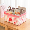 摩登主妇樱桃桌面收纳盒布艺化妆品零食杂物筐多功能整理储物神器 商品缩略图0