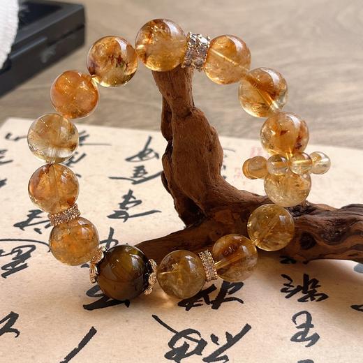 六鑫珠宝 天然黄水晶手链黄塔晶个性水晶手串 轻奢小众 商品图0