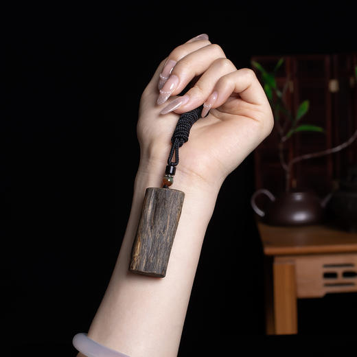 XY0381天然沉香随切平安无事牌 商品图2