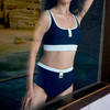 sisia2025新款泳衣女士高级感显瘦性感绝美复古撞色温泉分体泳衣SWT24-09A 商品缩略图7
