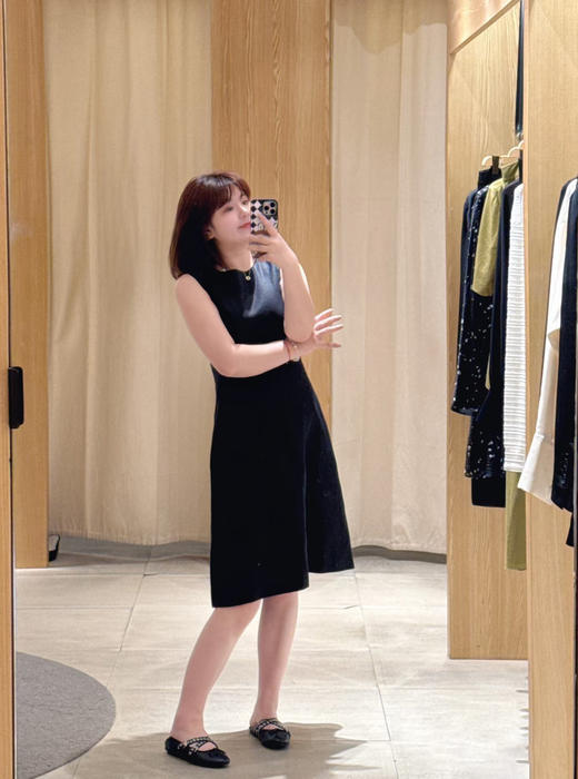 【高品质私服】【IC厚苎麻斜纹布及膝连衣裙】小个子也能轻松驾驭，优雅大方、端庄得体G1398-CC【无标出货 介意慎拍】 商品图8