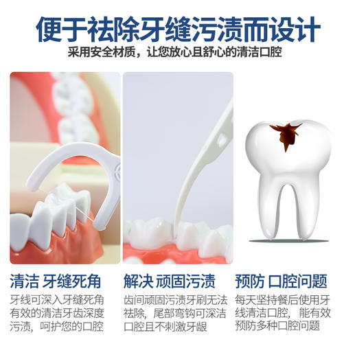 牙博士超细深洁高拉力牙线棒6盒装（50+5支）   WY 商品图5