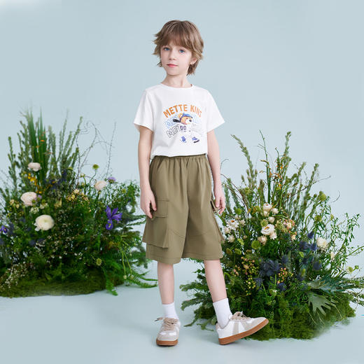 mettekids男童短裤2025夏季新款儿童五分裤运动休闲中大童裤子 商品图4