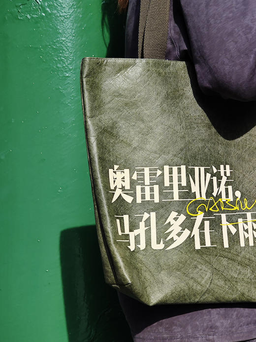 钟书阁马尔克斯百年孤独金句杜邦纸包揉纹纸包质感文学收纳出行单肩包 商品图7