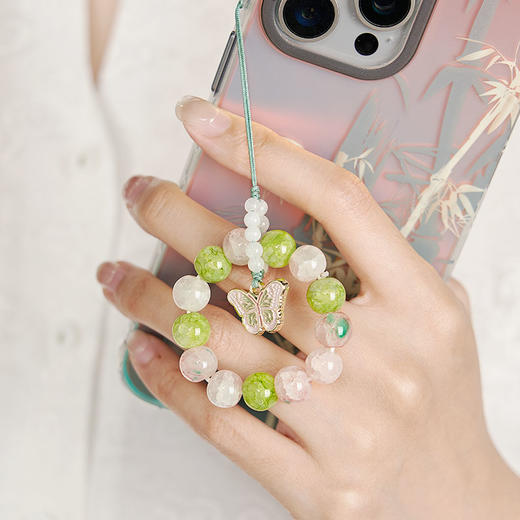 大英博物馆 博物志系列 粉黛之梦蝴蝶 手机链 商品图1