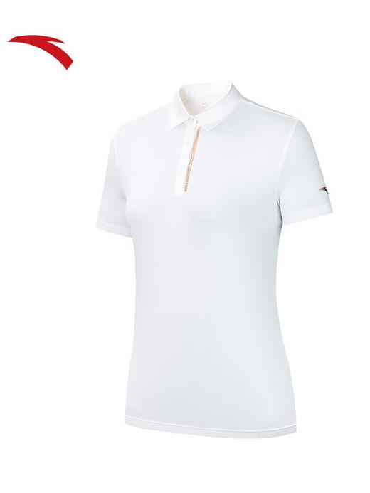 安踏冰丝T丨优可丝短袖POLO衫女士夏季翻领网球跑步运动上衣162427121 纸莎白-1 商品图4