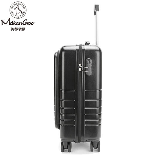美都袋鼠/MDKANGROO20英寸休闲前开盖便利拿取笔记本电脑黑色拉杆箱MD5108-20A 商品图2