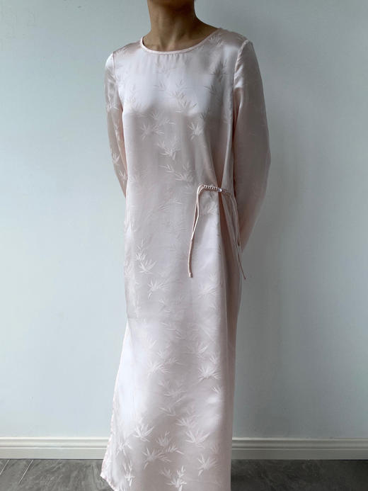 丝所｜24H034A 新中式真丝提花连衣裙［ 粉 ] 商品图9