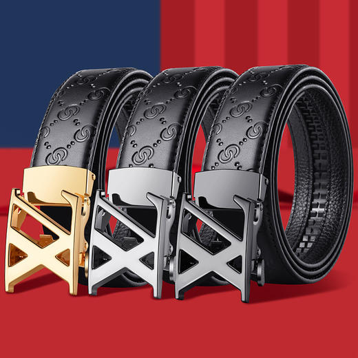 【每个男人都需要一条好皮带】保罗皮带男士字母腰带直播自动扣商务休闲时尚裤带。ry 商品图0