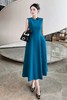 ELLA JADE 藏蓝色收腰无袖醋酸连衣裙 20332 商品缩略图4