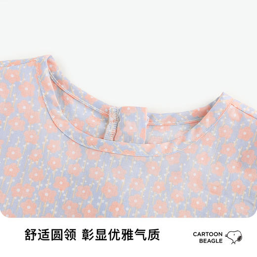 【100%棉】【100-130】【史努比】女童夏季甜美纯棉连衣裙 商品图7