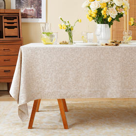 亚麻暗纹桌布茶几餐桌轻奢棉高级感长方形氛围感法式复古结婚定制