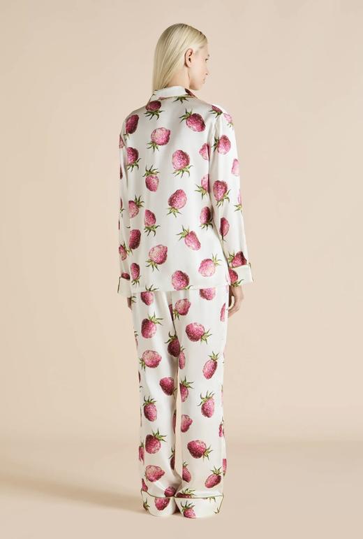 （稀缺货源礼盒装 老板自留）火桐hooton 高定系列 草莓印花22姆米素绉缎睡衣套装YT198 商品图1