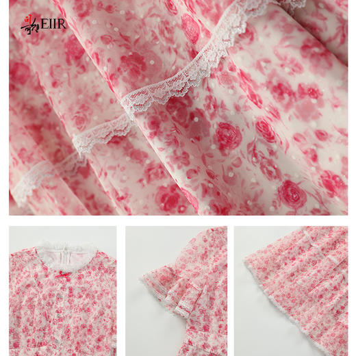 司歌碎花气质短袖连衣裙甜美显瘦A911226X 商品图2