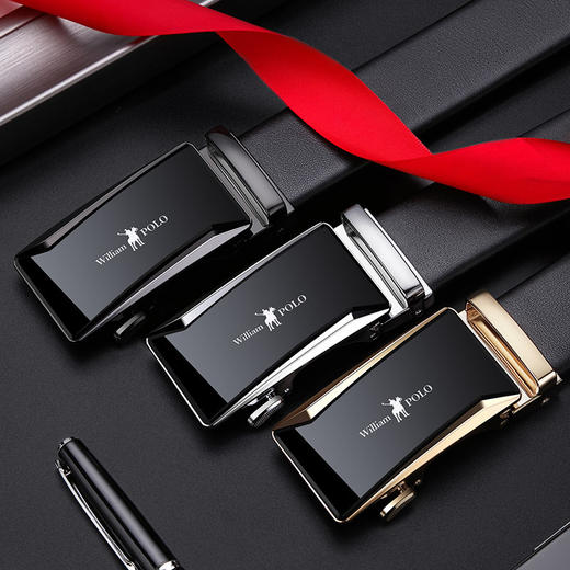 【父亲节好物】保罗皮带男士软商务百搭合金腰带皮带男自动扣。ry 商品图2