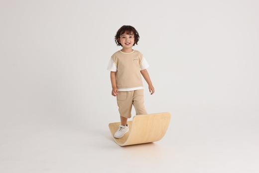 丽婴房-童衣类（夏）I5短袖套装浅卡其 商品图0