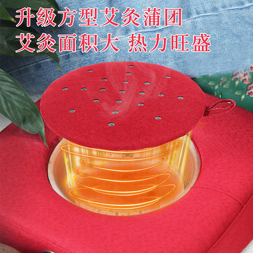 心选丨升级款【送54粒艾柱】艾灸蒲团坐垫 家用熏蒸椅 灸出湿气 3色选择 商品图3