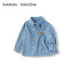 巴拉巴拉宝宝衬衫男童长袖2025新款格子外套秋超柔绒加厚亲肤舒适 商品缩略图4