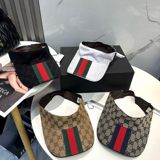GUCCI最新原单宽版织带空顶帽 商品图0