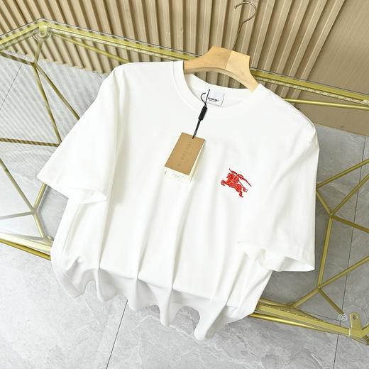 芭宝莉 经典小战马徽标刺绣logo圆领情侣织带短袖T恤 商品图4