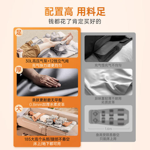 西屋（Westinghouse）颈椎腰部背部按摩仪_S208【腰腿气囊可调，高矮胖瘦都能用】 商品图2