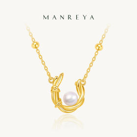 优选丨Manrey玛芮雅“东方金兰”银镀金珍珠项链